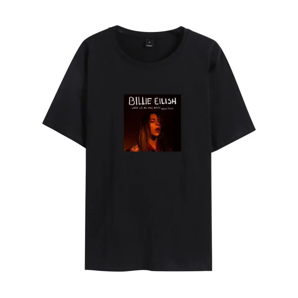 Billie Eilish White Graphic T-Shirt Round Neck Short Sleeve - Image 15