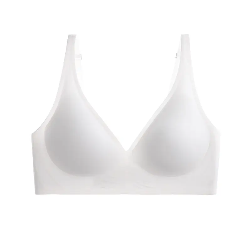Soft Support Jelly Glue French Deep V Intimates for Women Without Rims, Small Breast Push-Up, Comfortable Adjustable Seamless Bra
