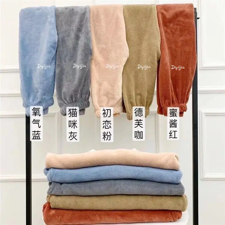 Women Winter Warm Coral Fleece Casual Pants - Image 8