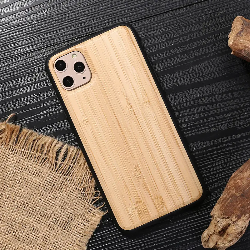 Wooden iPhone 11/14 Protection Cases Bamboo Color - Image 7