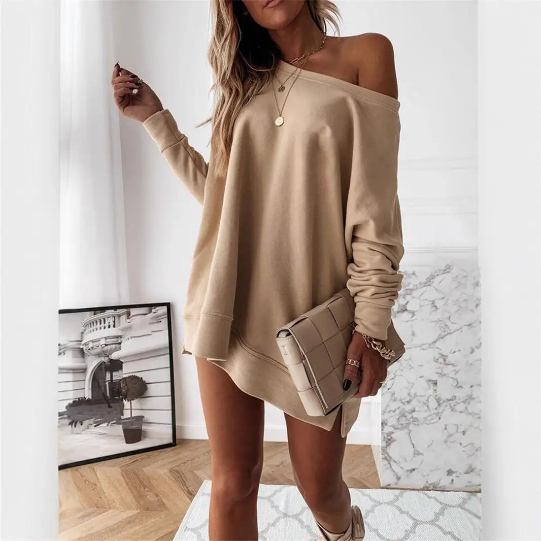Pink Long Sleeve Loose Sweater for Women