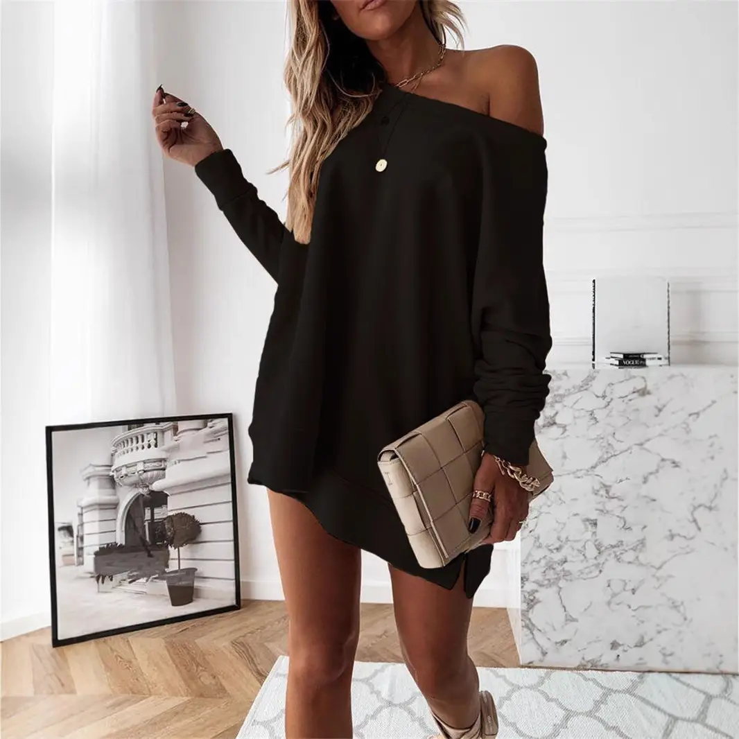 Pink Long Sleeve Loose Sweater for Women