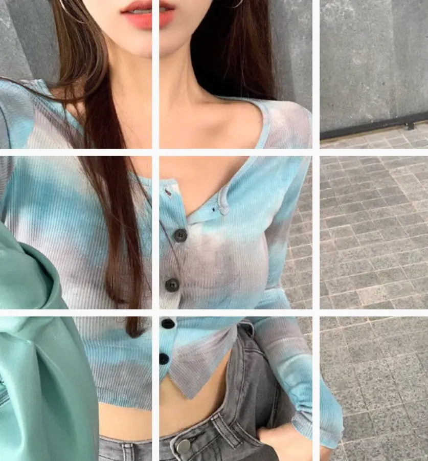 Women's Tie-Dye High Waist Short Sleeve Top - Image 3