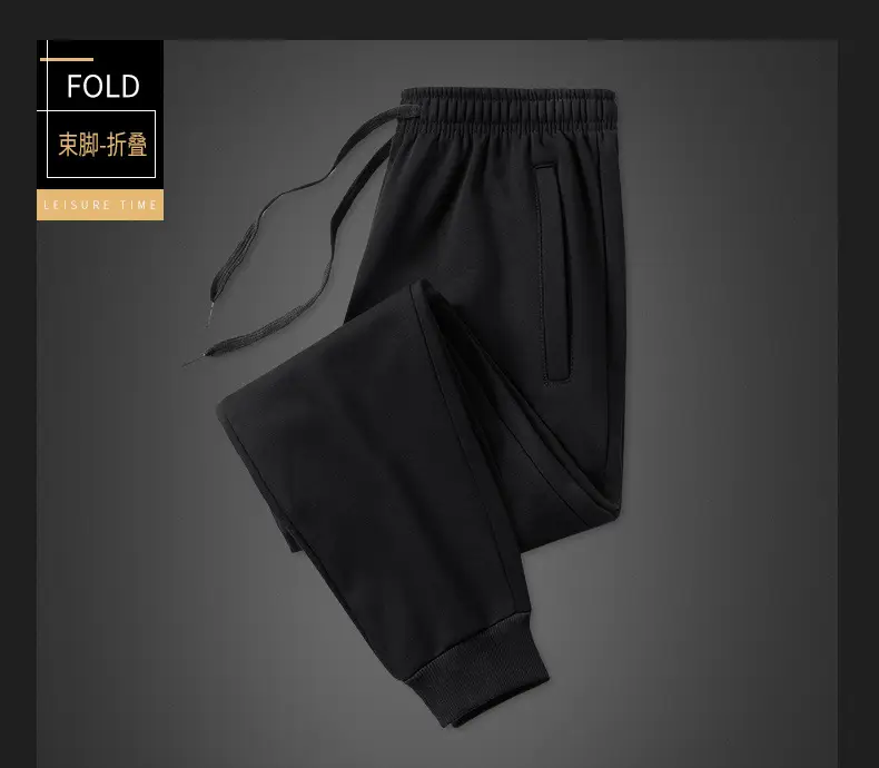Men Grey Fleece Sweatpants Plus Size Warm — feature 17