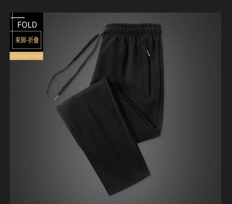 Men Grey Fleece Sweatpants Plus Size Warm — feature 22