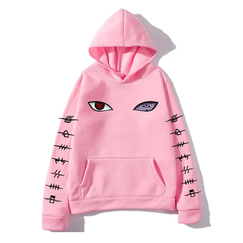 Men Orange Naruto Hoodie with Eye Embroidery - Image 15