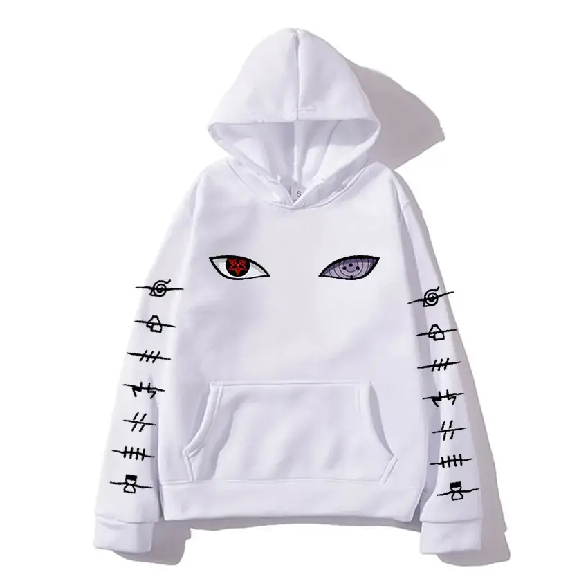 Men Orange Naruto Hoodie with Eye Embroidery - Image 17
