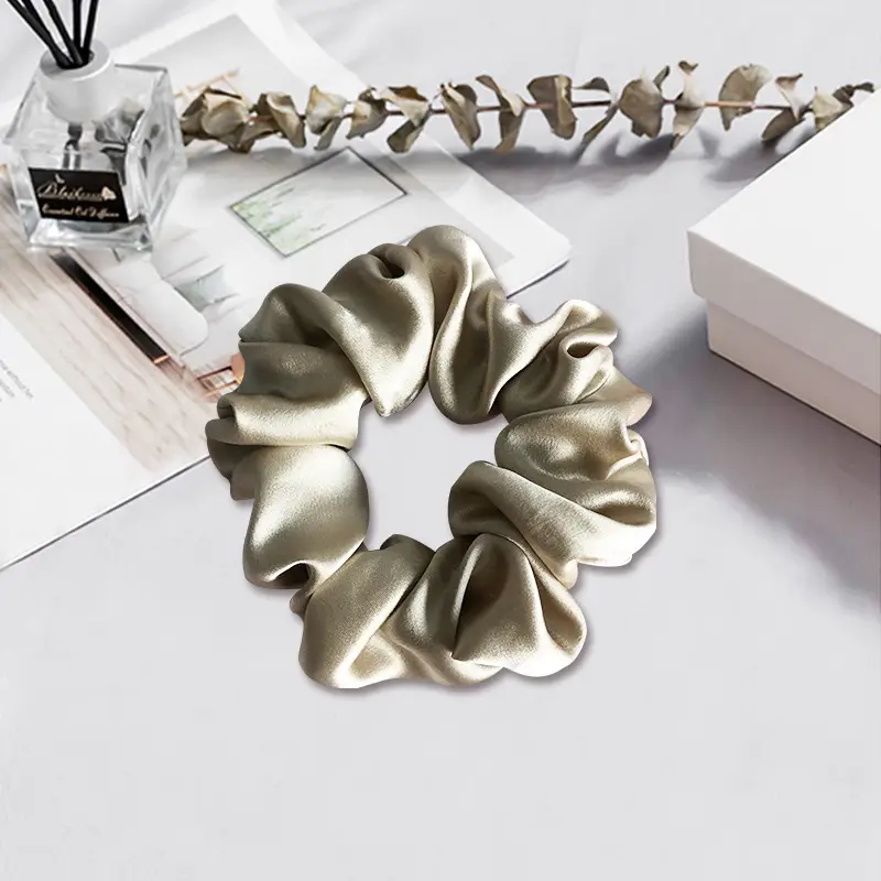 Silk Hair Scrunchie Mulberry Satin 2cm