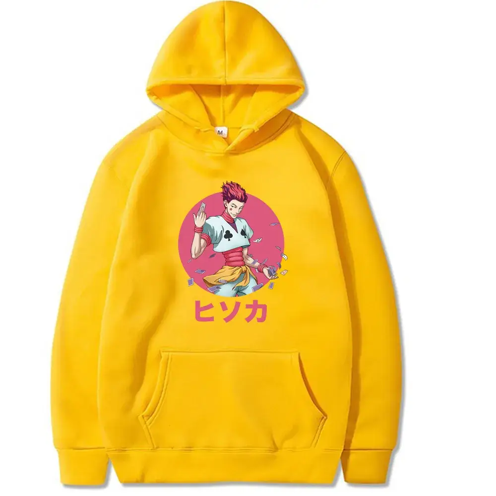 HUNTER x HUNTER Hooded Sweatshirt Yellow Manga Print - Image 9