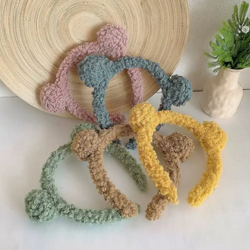 Women's Korean Style Hair Hoop with Soft Fur Trim