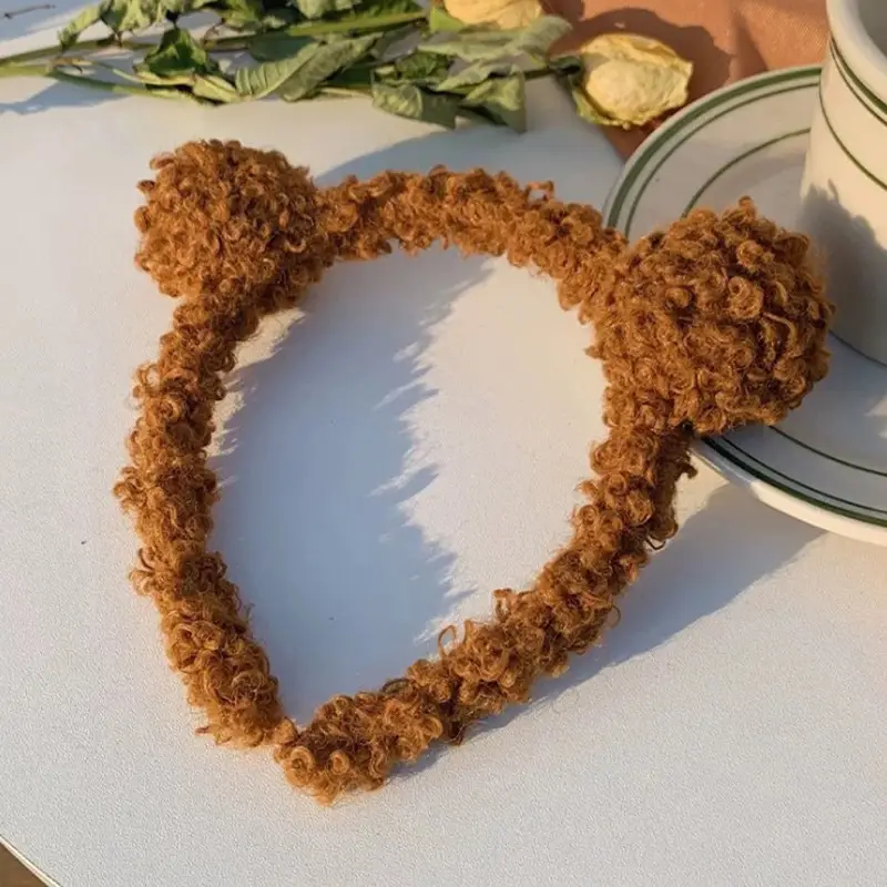 Women's Korean Style Hair Hoop with Soft Fur Trim