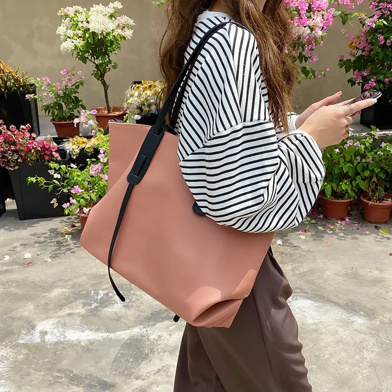 2026 Korean Style Waterproof Pu Leather Tote Bag for Women - Image 4
