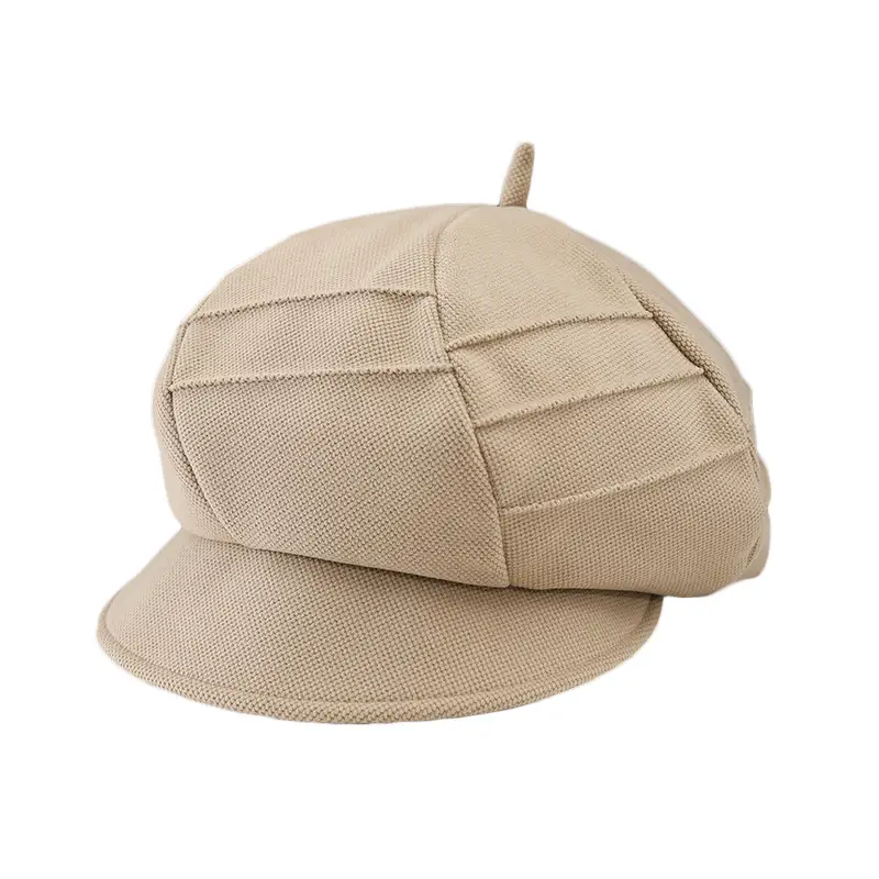 Autumn Winter Grey Octagonal Cap for Women - Image 12