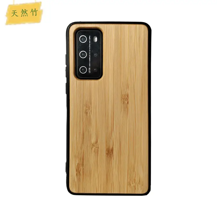 Huawei P40 Wooden Patch Mobile Case Rosewood Bamboo Protective Cover