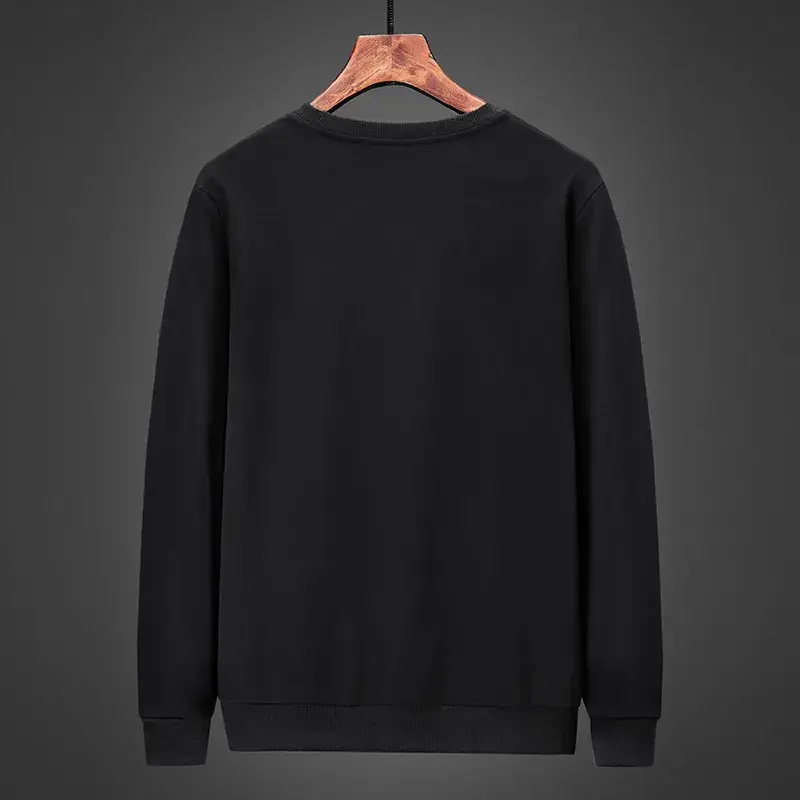 Men's Grey Pure Cotton Round Neck Sweater Large