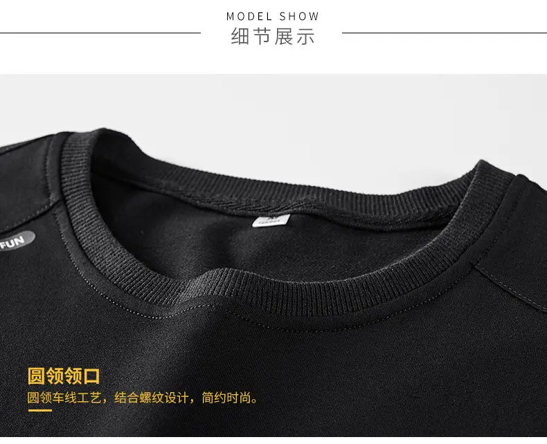 Men's Grey Pure Cotton Round Neck Sweater Large — feature 13