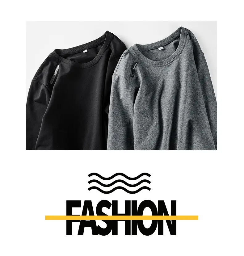 Men's Grey Pure Cotton Round Neck Sweater Large — feature 4
