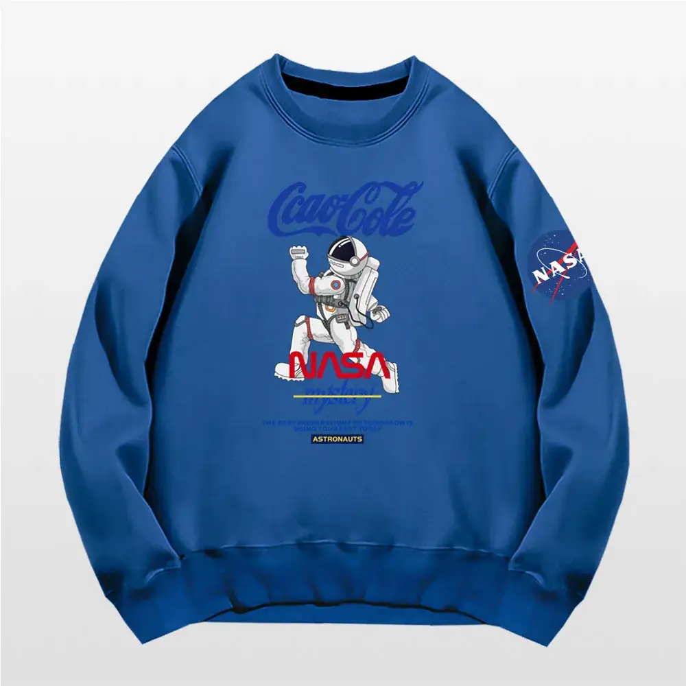 Men NASA Carlito Crewneck Sweatshirt Black Spring Autumn - Image 14