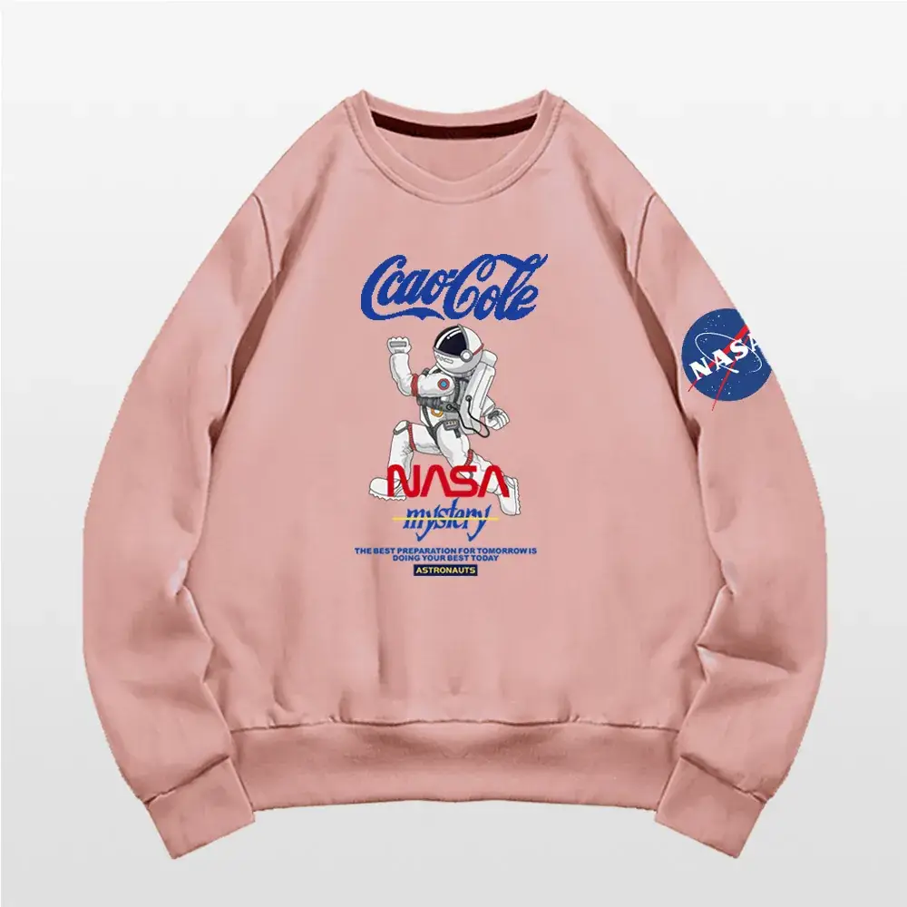 Men NASA Carlito Crewneck Sweatshirt Black Spring Autumn - Image 7
