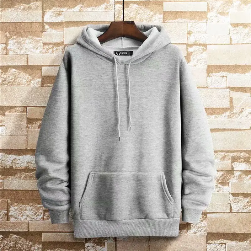 2020 Hooded Sweatshirt Blue Men Casual Hooded Top - Image 3