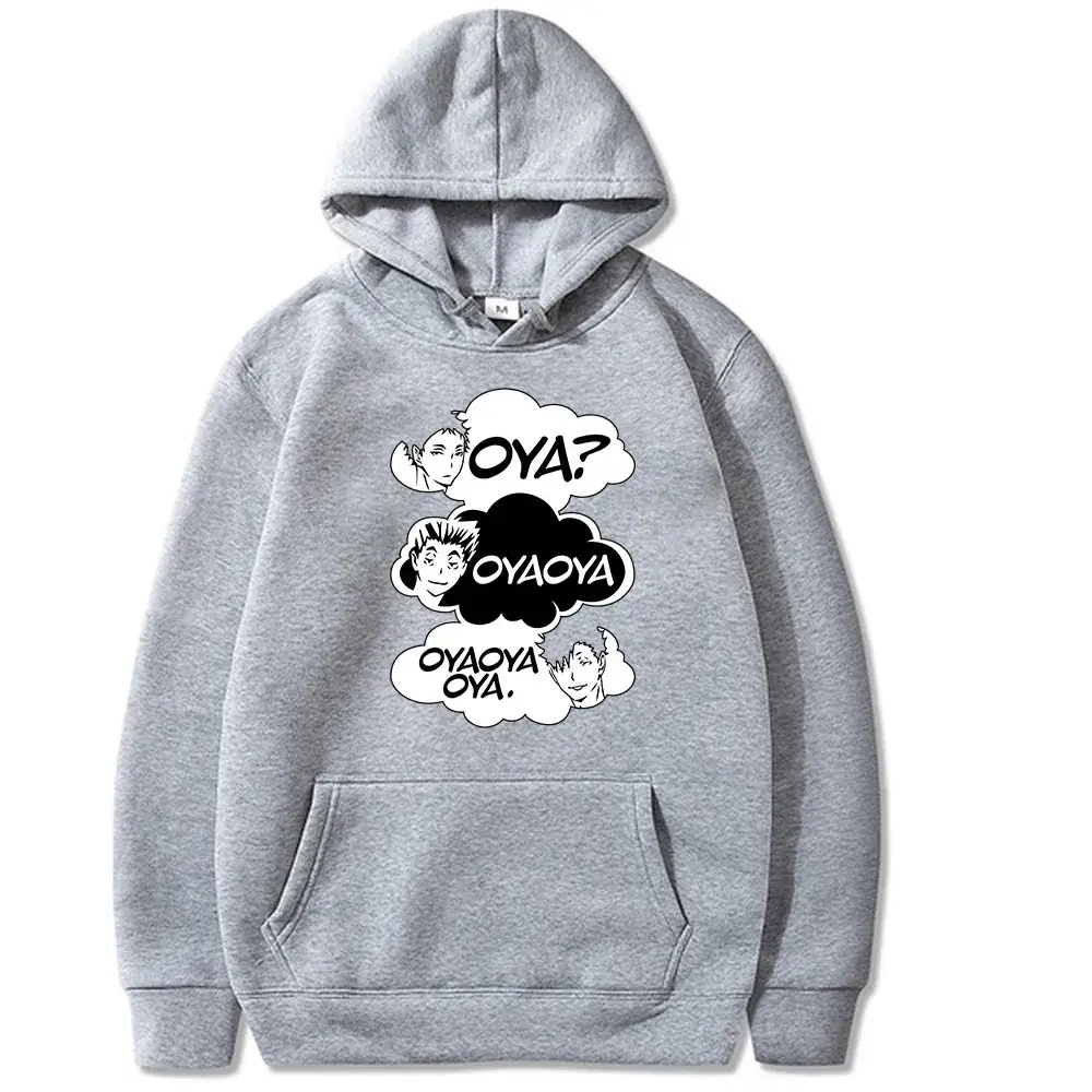 Gray Cartoon Hoodie for Boys Male Anime Design - Image 4