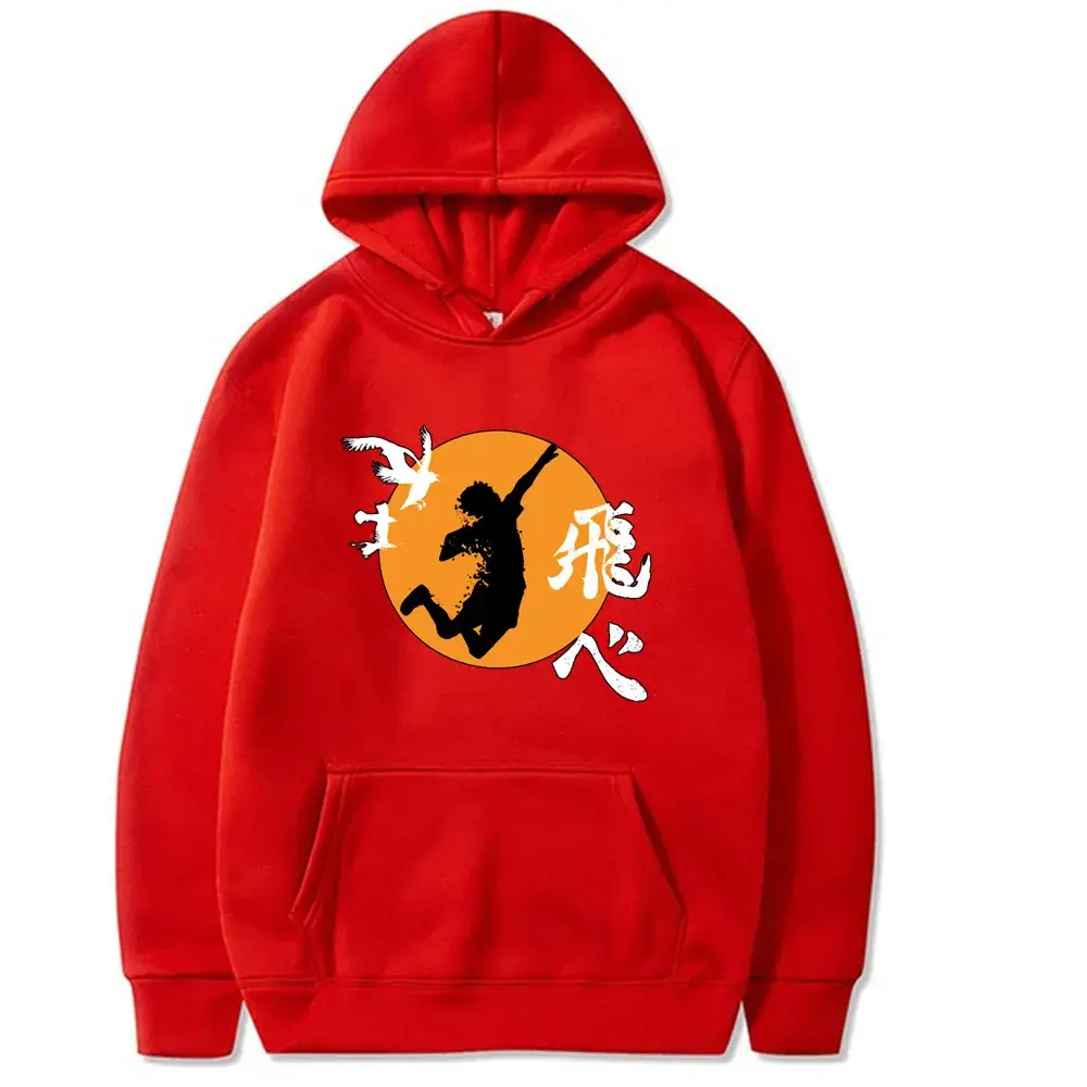 Red Anime Haikyuu Hoodie for Men - Image 11