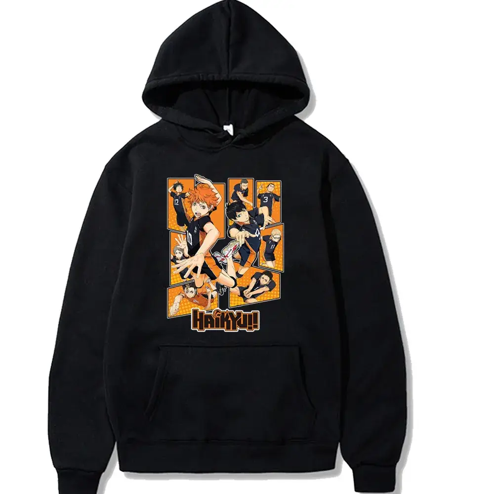 Red Anime Haikyuu Hoodie for Men - Image 15