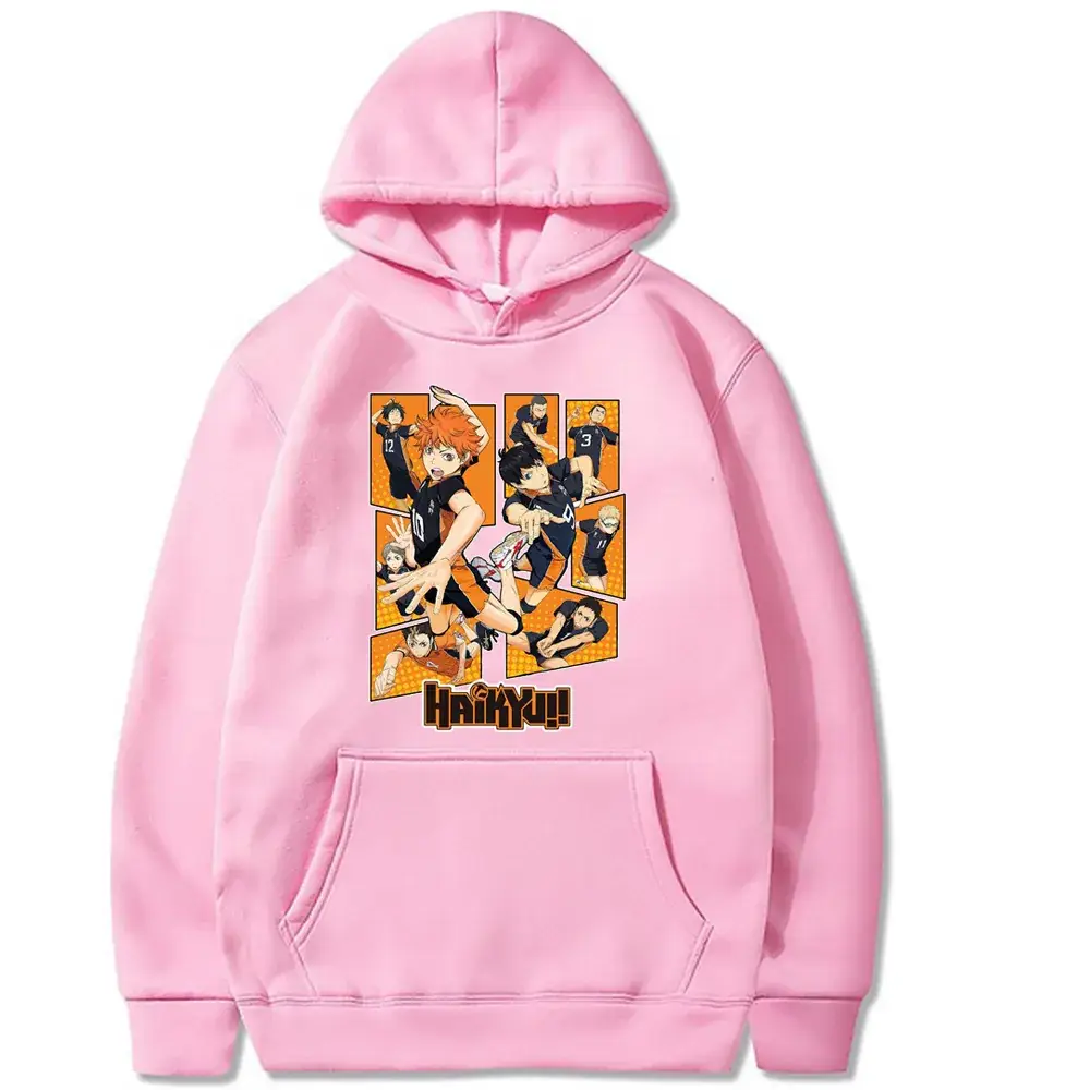 Red Anime Haikyuu Hoodie for Men - Image 16