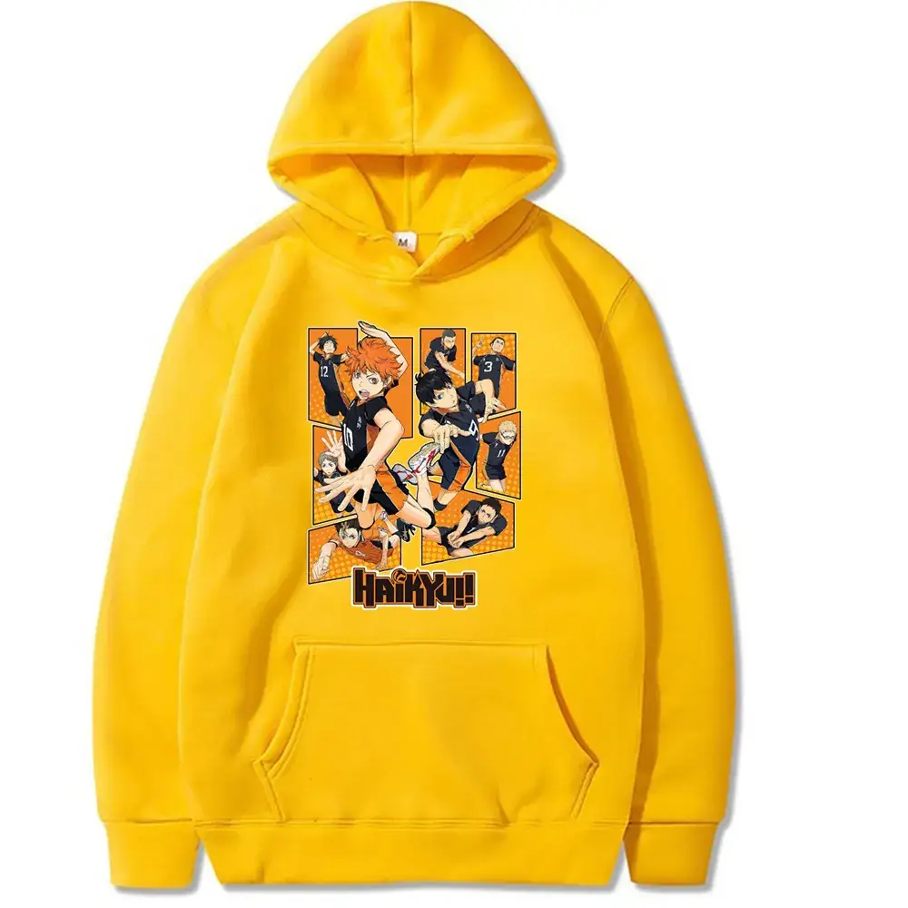 Red Anime Haikyuu Hoodie for Men - Image 18