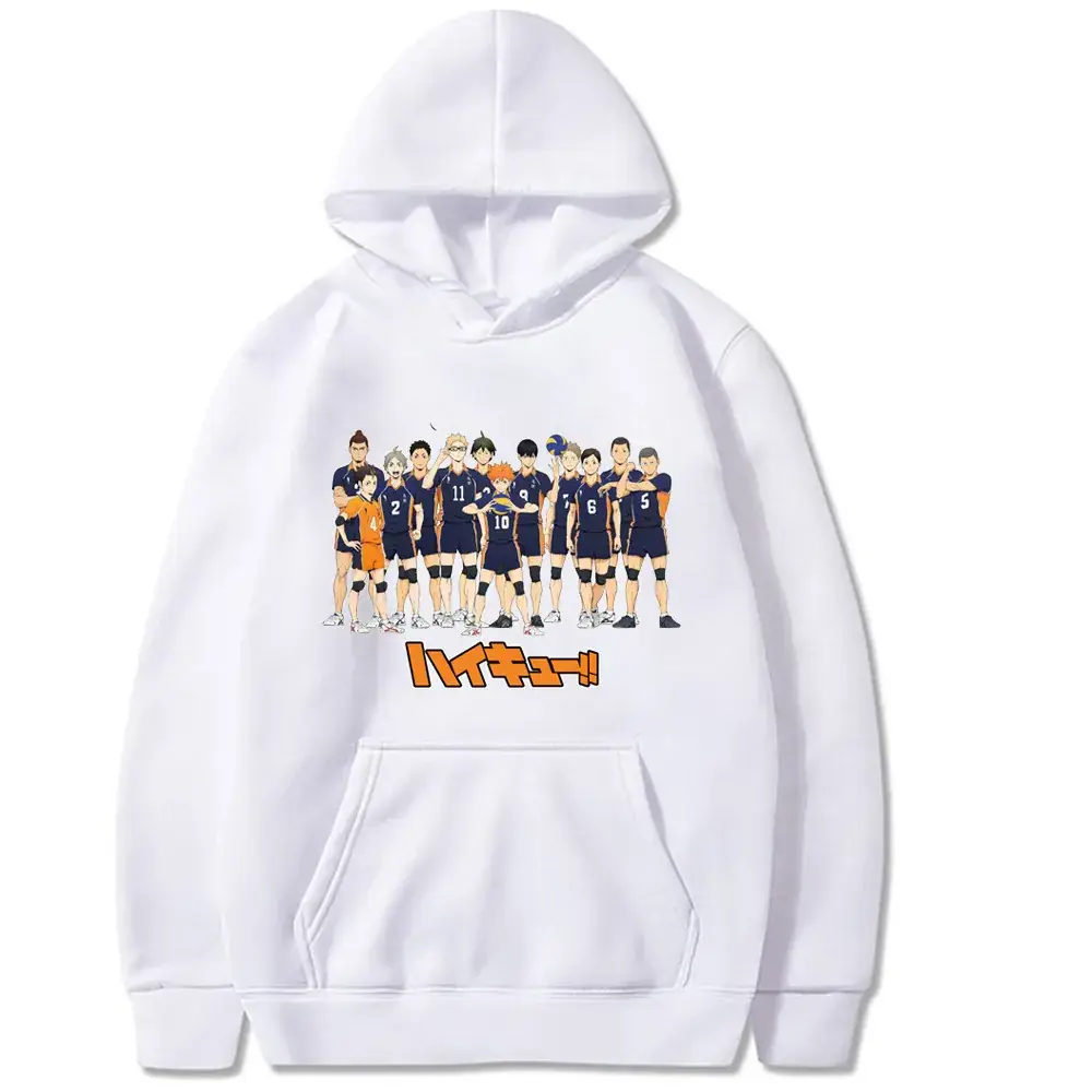 Red Anime Haikyuu Hoodie for Men - Image 19