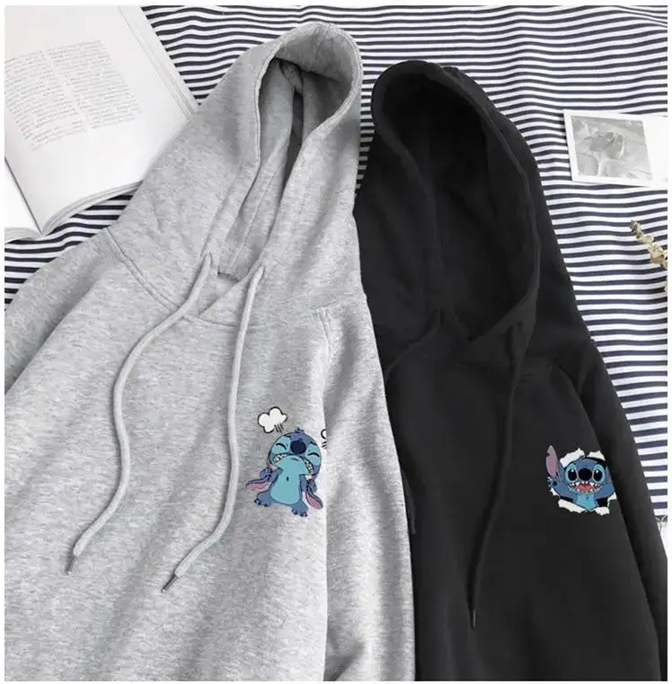 Black Hooded Fleece Sweater for Men Women Autumn Winter — feature 6