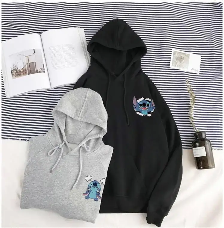 Black Hooded Fleece Sweater for Men Women Autumn Winter — feature 8