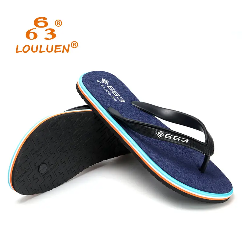 Lu Lu Red Rubber Flip Flops for Men