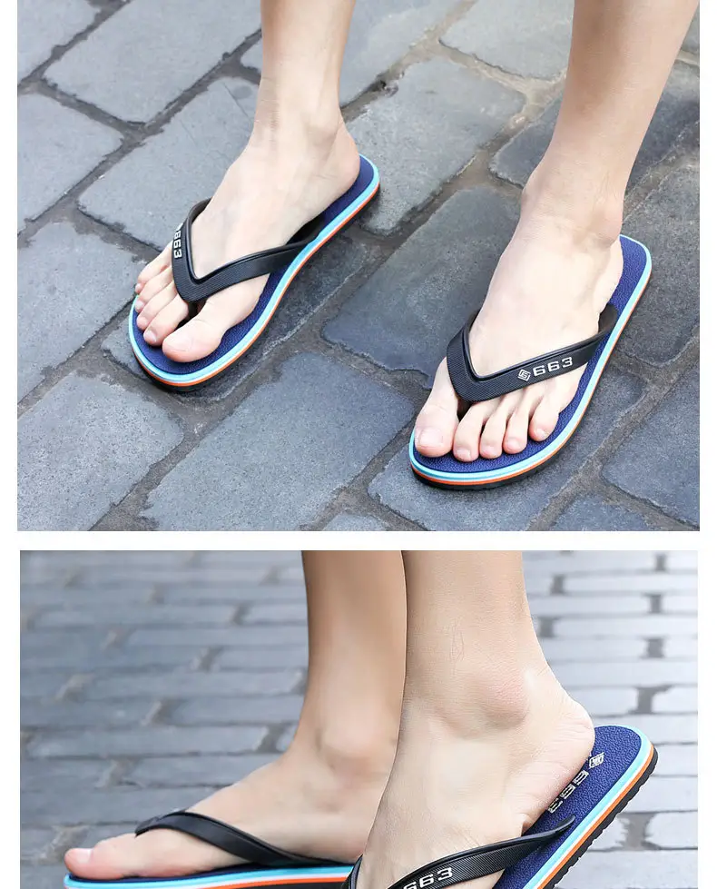 Lu Lu Red Rubber Flip Flops for Men — feature 12
