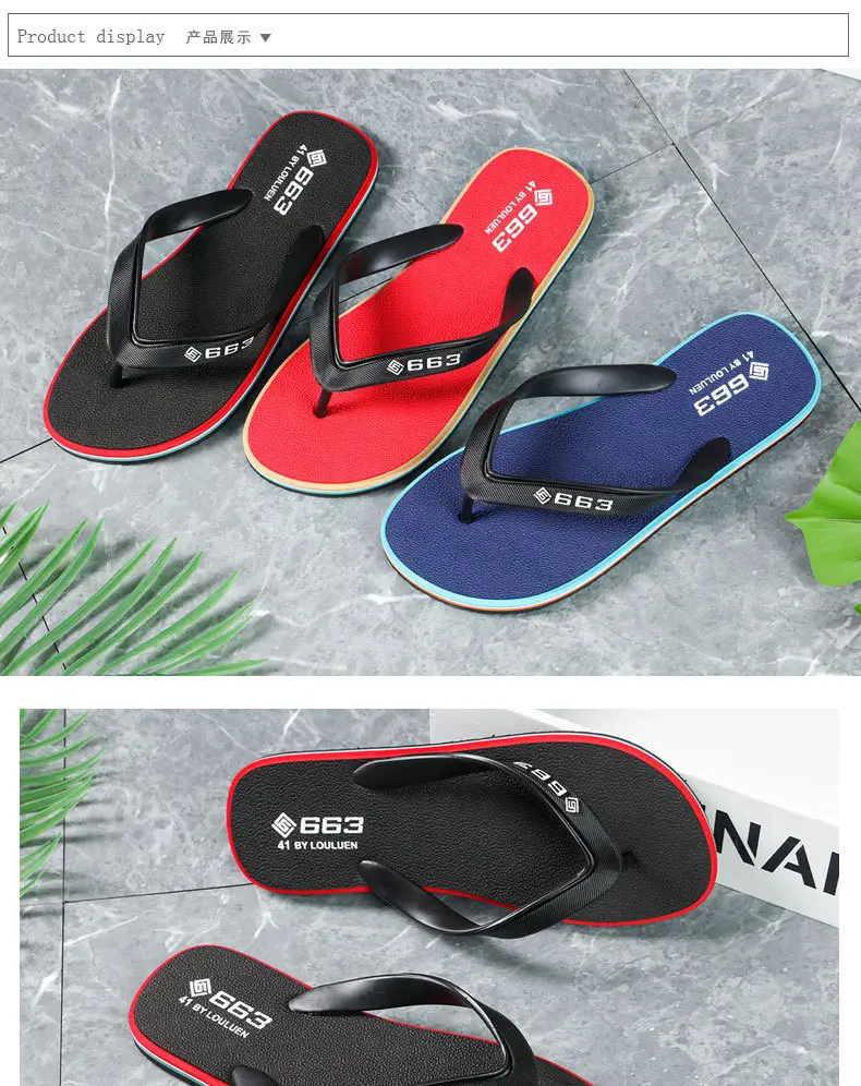 Lu Lu Red Rubber Flip Flops for Men — feature 8