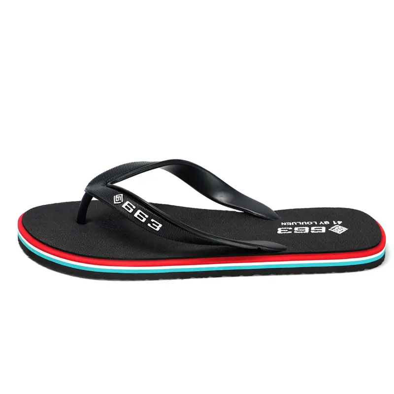 Lu Lu Red Rubber Flip Flops for Men