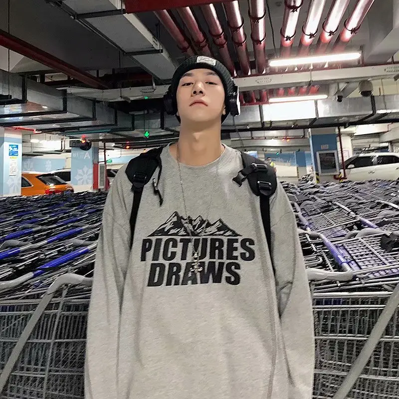 Men Blue Printed Long Sleeve T-Shirt Casual Wear - Image 8