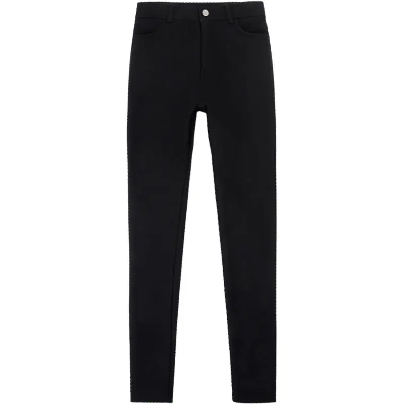 Fleece Leggings Women Black High Waist Elastic Winter - Image 11