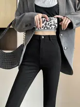 Fleece Leggings Women Black High Waist Elastic Winter — feature 1