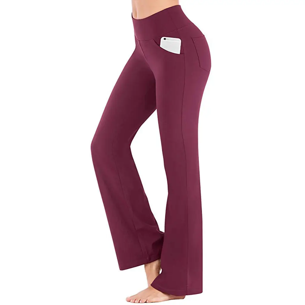 Women's Navy Wide Leg Pants with Pocket - Image 8
