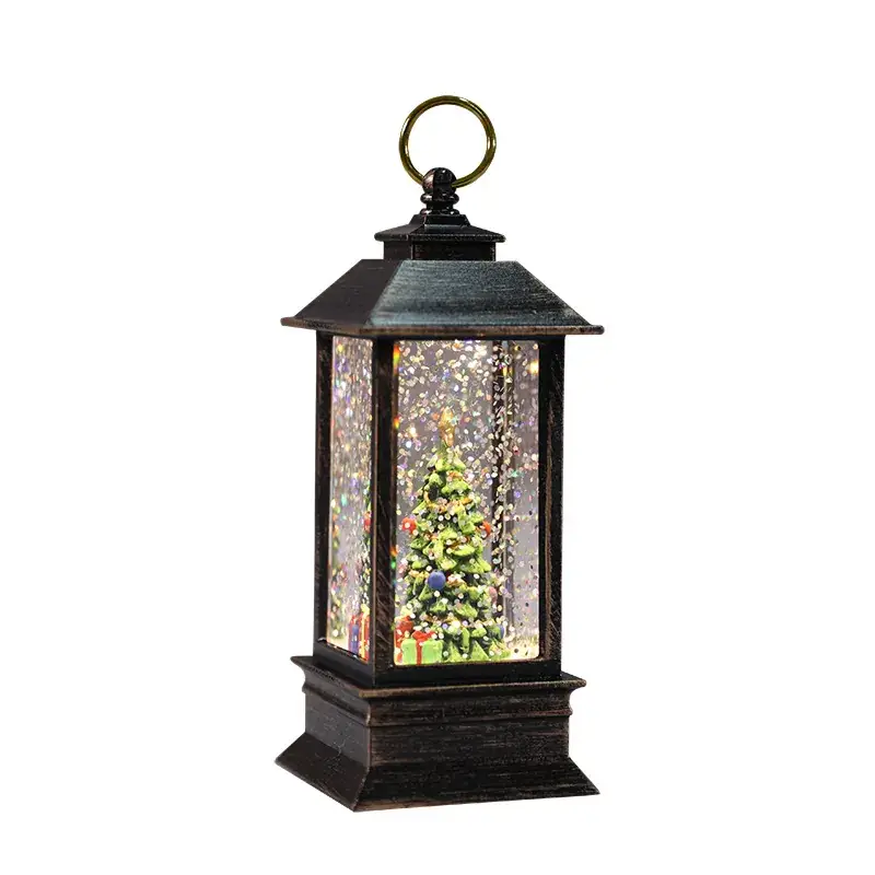 Red Christmas Tree Decorative Lamp 12cm Square Wind Lamp - Image 23