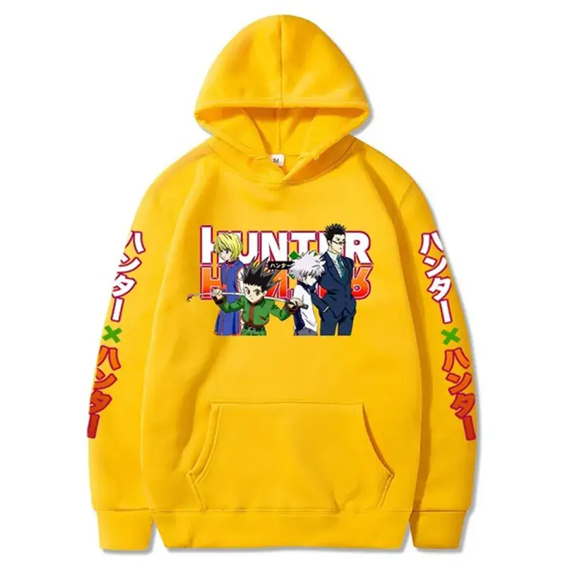 All-time HUNTER Cartoon Hooded Sweatshirt Yellow - Image 5