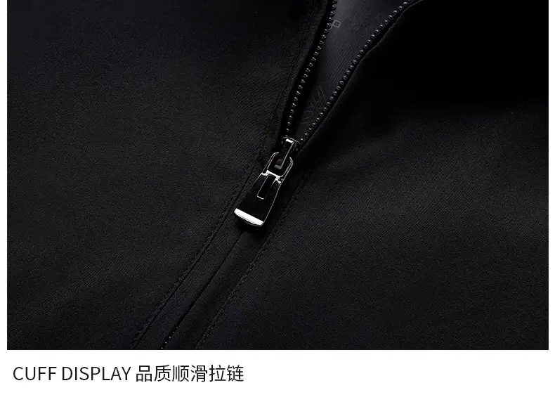 Men's Black Lapel Coat Spring Autumn Warm Business Wear — feature 17