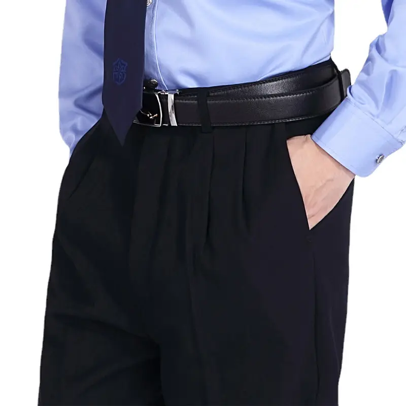 Men's Black Summer Security Pants with Waist Work Design - Image 11