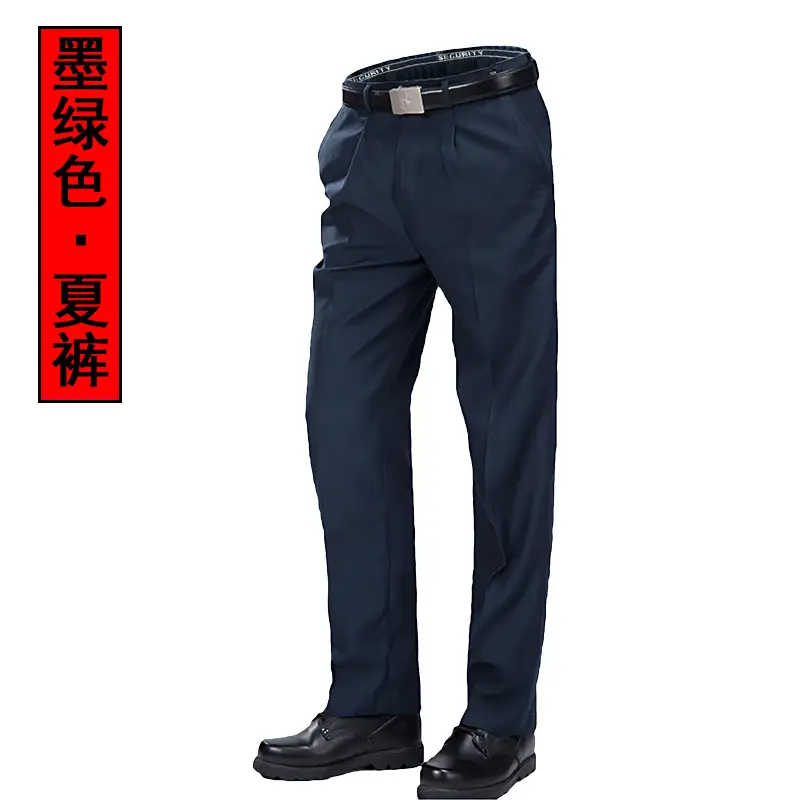 Men's Black Summer Security Pants with Waist Work Design - Image 2
