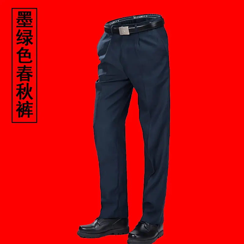 Men's Black Summer Security Pants with Waist Work Design - Image 4