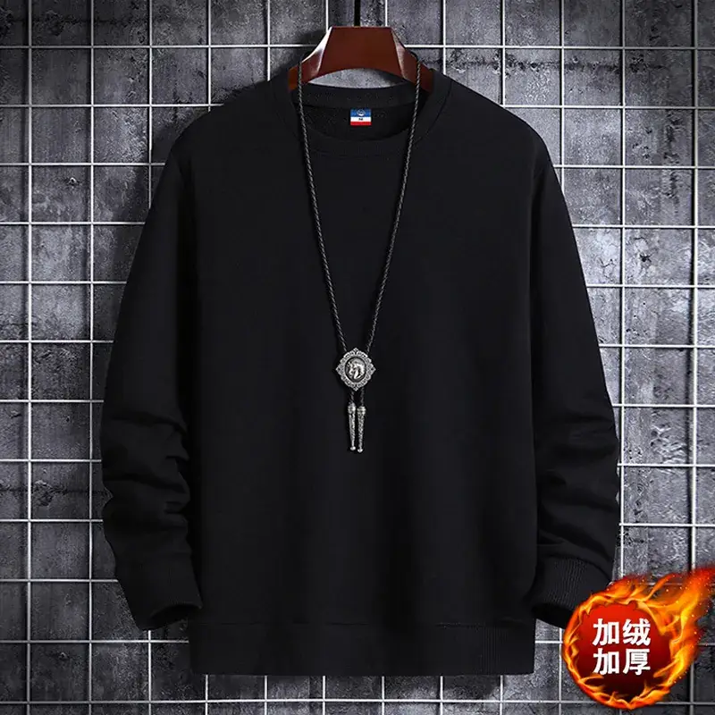 2022 Blue Korean Style Long Sleeve T-Shirt for Men
