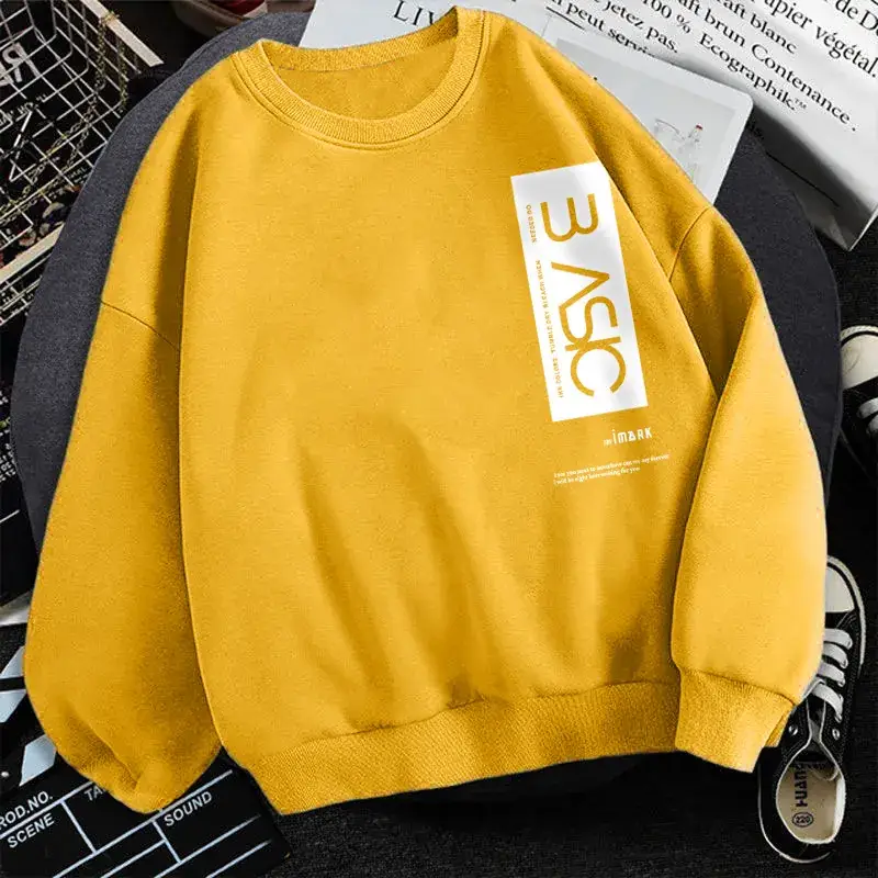 2022 Blue Korean Style Long Sleeve T-Shirt for Men