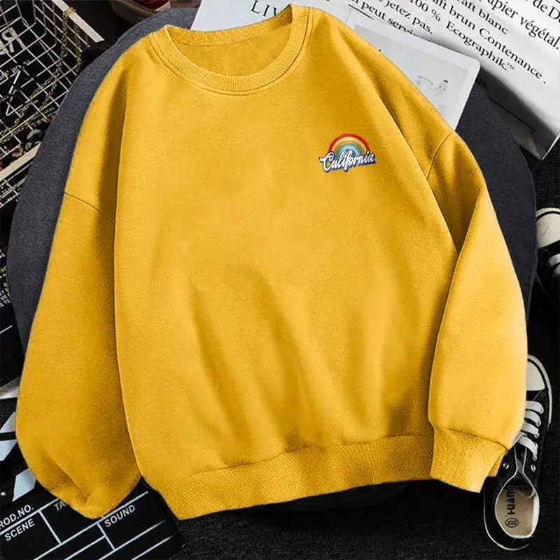 2022 Blue Korean Style Long Sleeve T-Shirt for Men