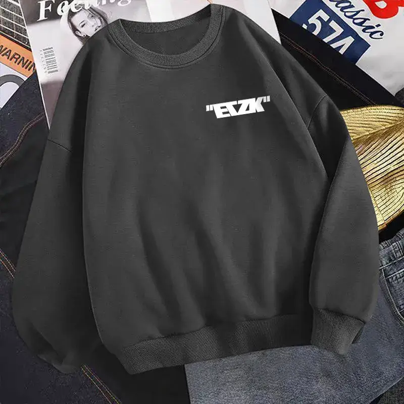 2022 Blue Korean Style Long Sleeve T-Shirt for Men